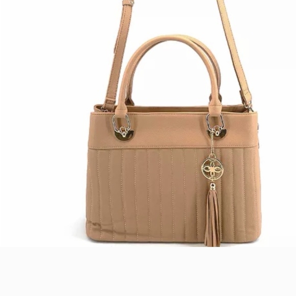 MACYS NWT Elegant Vegan Tan Handbag